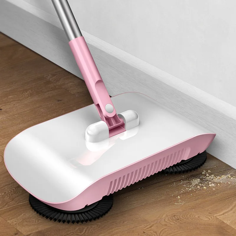 

Broom Dustpan Mop All-In-One Hand Push Sweeper Home Cleaning Products Stainless Steel Cleaning Mop No Dead Corner Sweeper