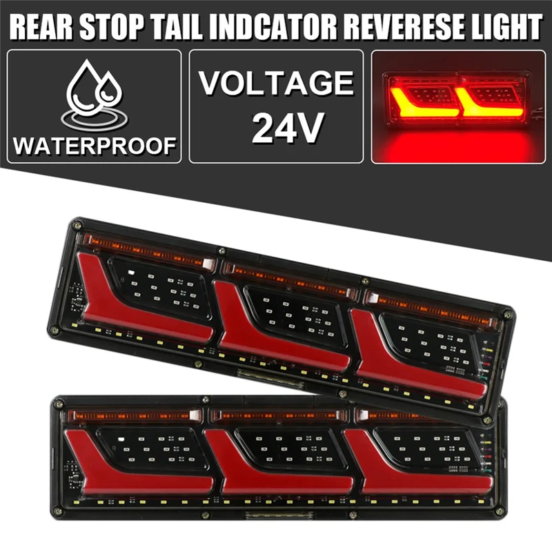 

Universall 24V Taillights Truck Lights Flashing Turn Signal Lamp Trailer LED Fog Position Tail Rear Brake Reverse Indicator