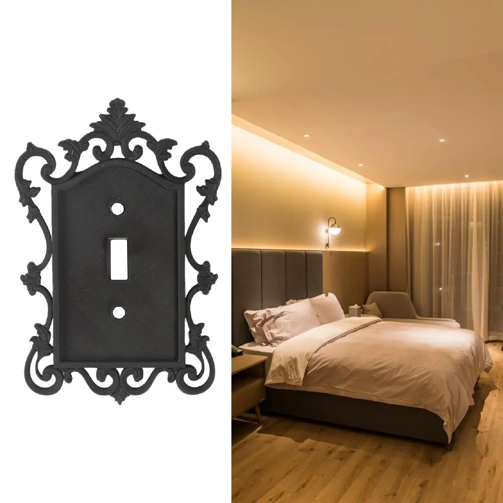 

Light Cover Switchcover Heavy Duty Switchplate Bedroom Decorative Wallplate Rustic Easy to Install Retro Style Wall Plate