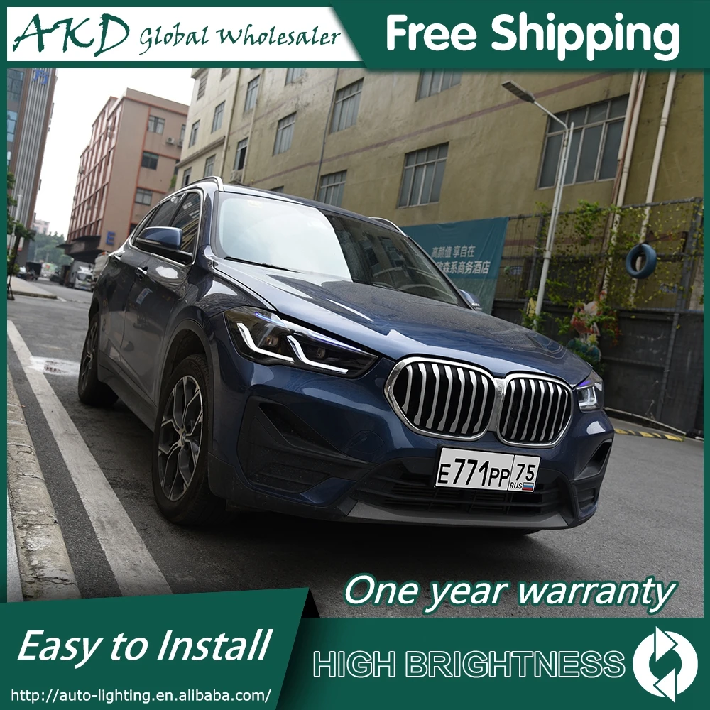 ไฟหน้ารถสำหรับ BMW X1 F48 F49 2016-2019 DRL 12V H7หลอดไฟซีนอน LED คู่เครื่องมือตัดหมอกอุปกรณ์เสริมรถยนต์แปลกใหม่ X1 F48 F49ไฟฉายคาดศีรษะ