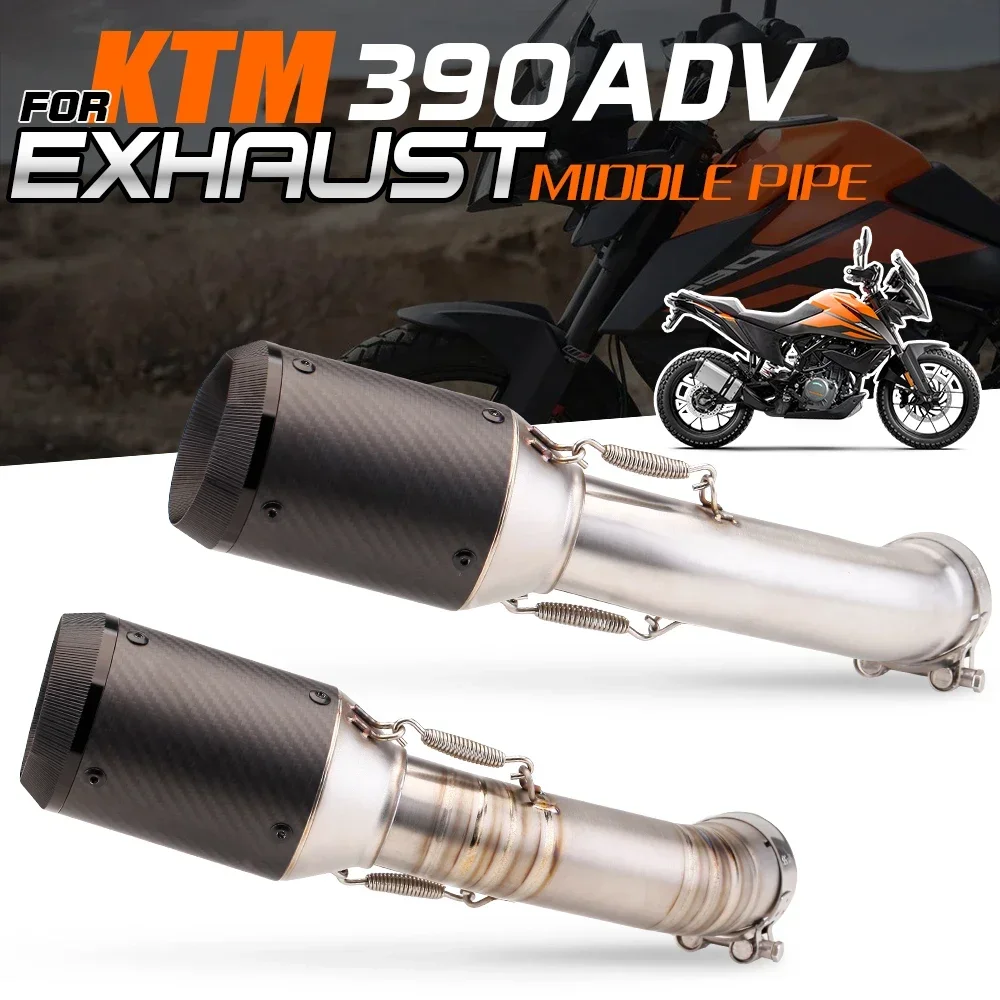 

TF/Titanium Alloy Slip On For KTM390 ADV DUKE 390 adventure 2020 2021 Motorcycle Exhaust Escpae Modify MidLink Pipe Connect 51mm