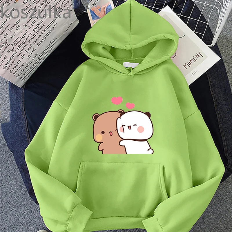 Kawaii Panda Bubu Dudu stampa felpa con cappuccio Cartoon coppia tuta autunno inverno donna cappuccio felpe uomo felpe con cappuccio y2k stile Pullover