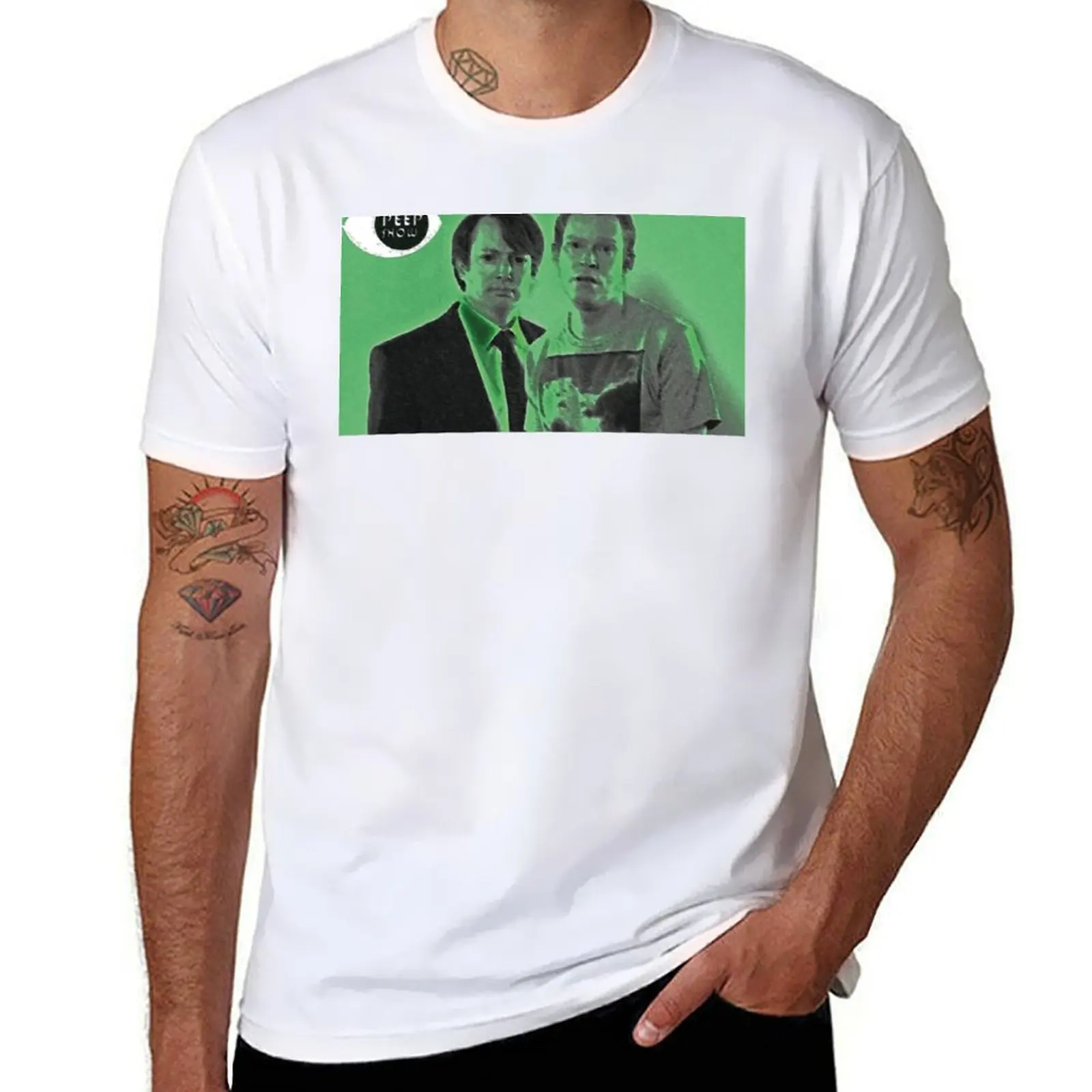 

Peep Show Mark & Jez T-Shirt t shirts for man cotton funny cotton tshirt 100% T-Shirt