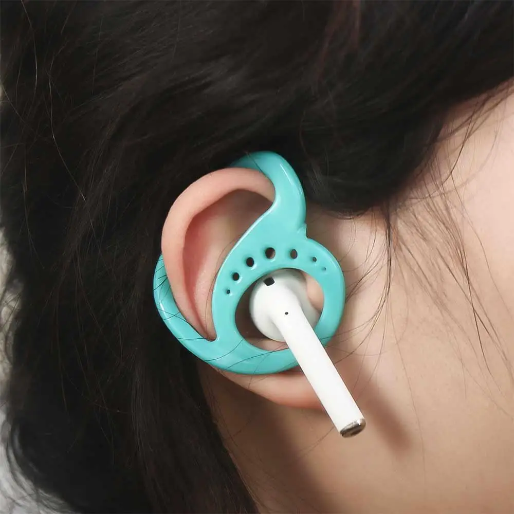 2pcs Silicone Earphone Protective Clip Anti Drop Prevent Falling Off Silicone Earbud Covers Headphone Pads Non-Slip