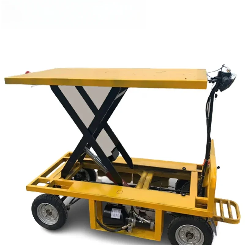 JIN YANG HU-carrito de cama plana con elevación eléctrica, gran oferta, mesas elevadoras de tijera móviles, plataforma hidráulica para camión