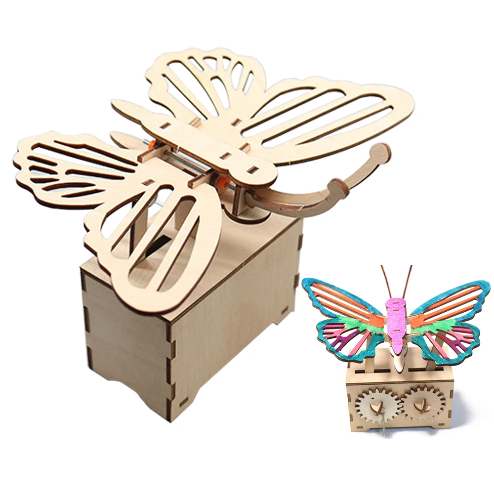 Creative Butterfly DIY Models & Building Toy Science & Education Model Toy Eco-friendly Wood For Child Education Gift Toy