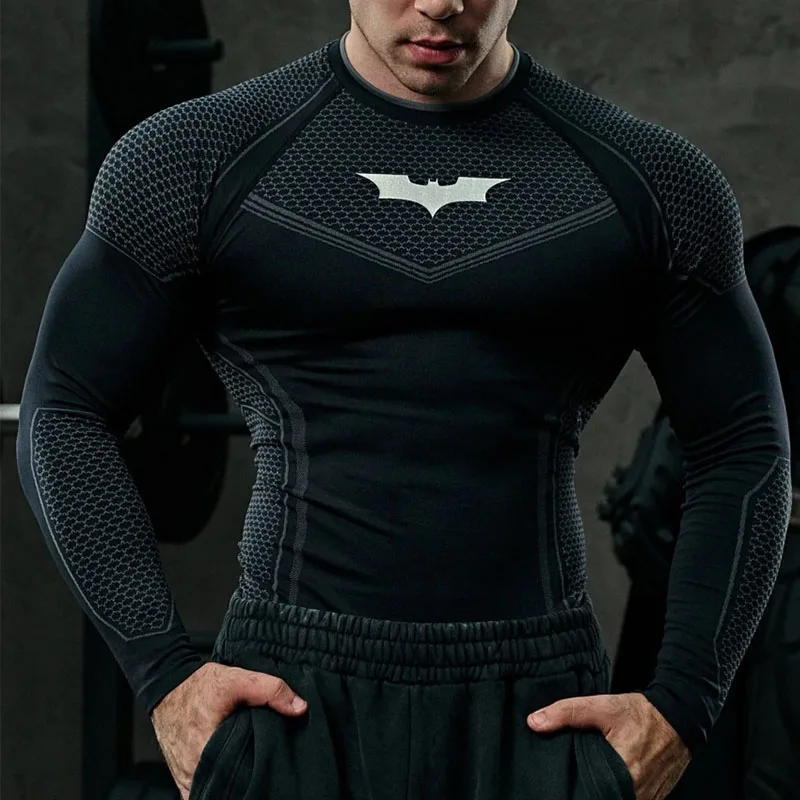 2026 Spring Men's Slim Fit Ice Silk Long sleeves T-Shirt O-Neck Gym quick dry Fashion Top New Style running T-shirt men Clothing
