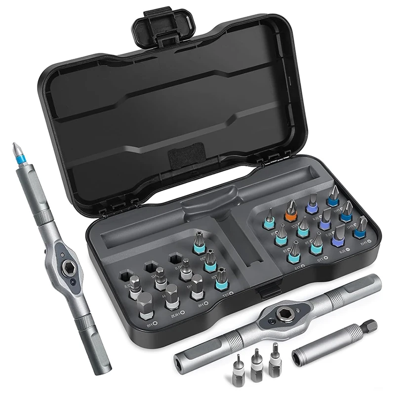 VMAN Exclusieve Gereedschapset Soepele Tandloze 24/30/40/66/100-in-1 Ratschet Magnetisch Ontwerp S2 Staal Bits Ultieme Reparatiehulp