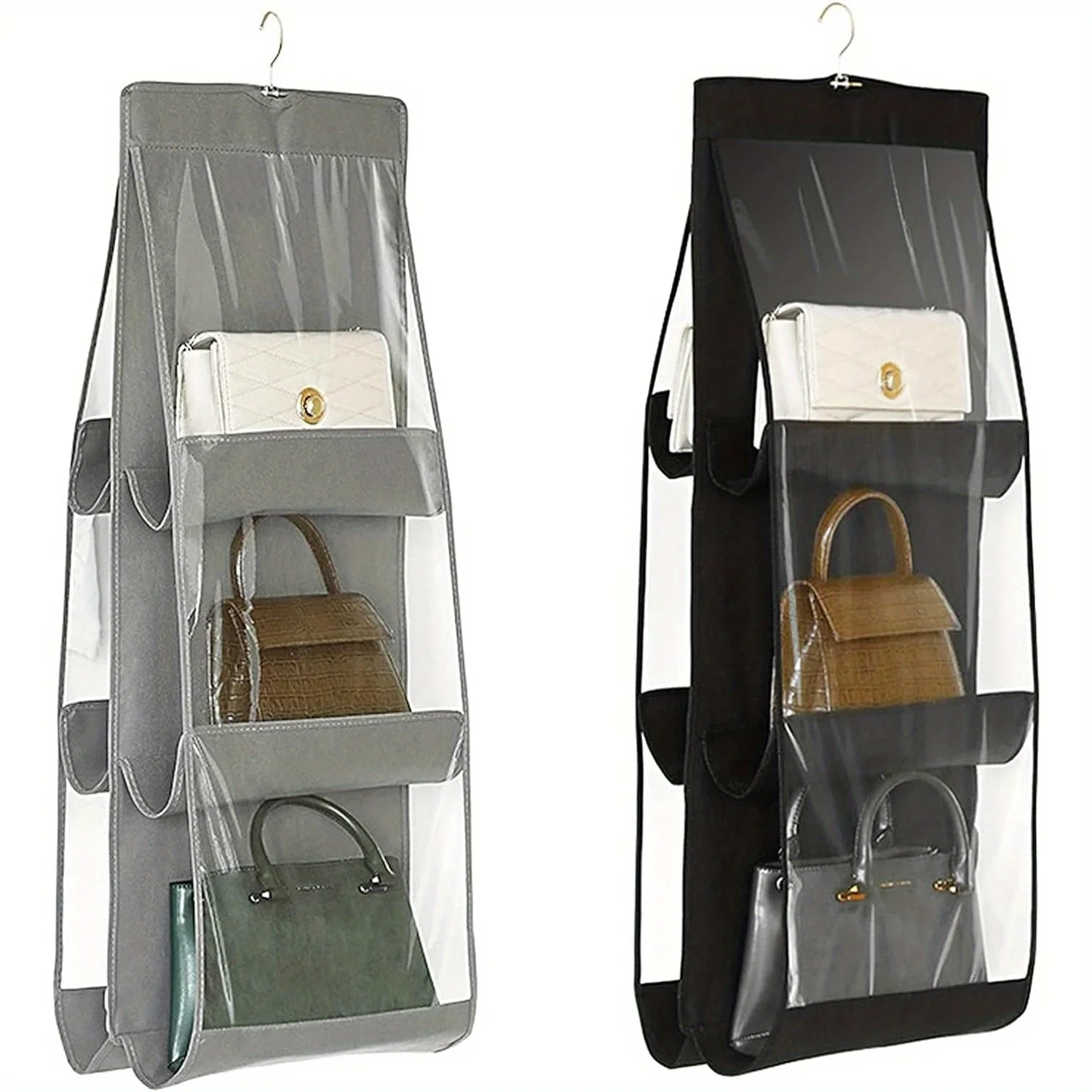 

Wall-mounted Handbag Bag, Hanging Purse Organizer, Bedroom Organization Bag, Dust-Proof Holder Bag For Wardrobe Closet