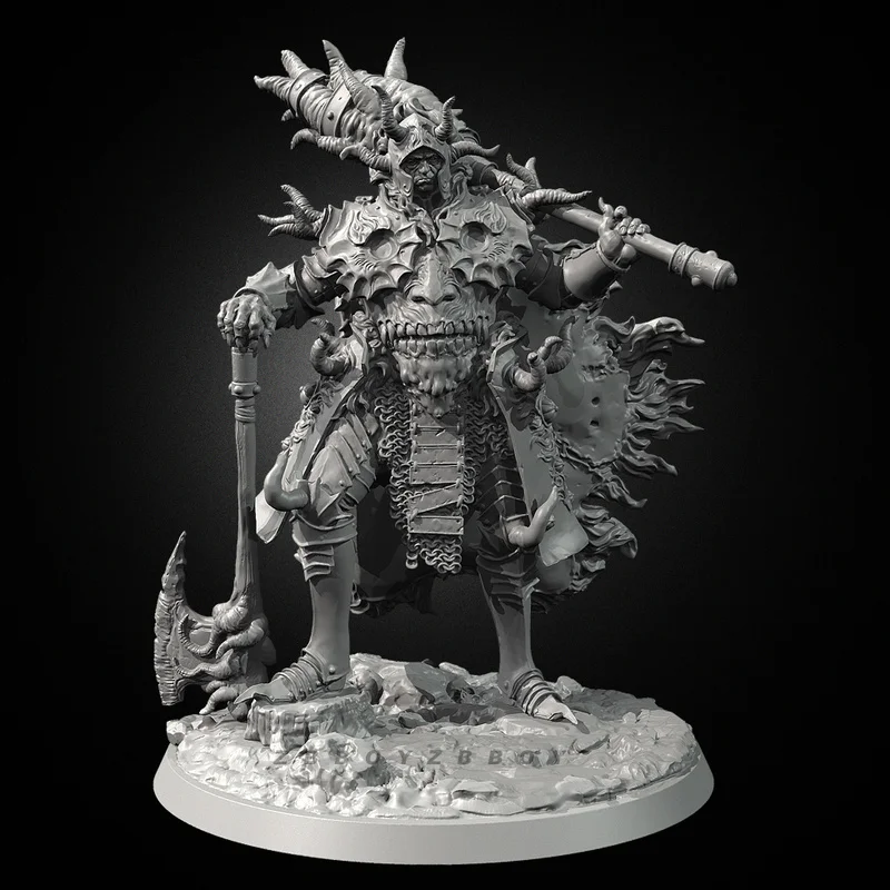 

50mm 75mm Demon King Of Earth Demons Resin Model Figure Gk Micro Miniature 3d Printed White Model Toy Unassembled And Unpainted