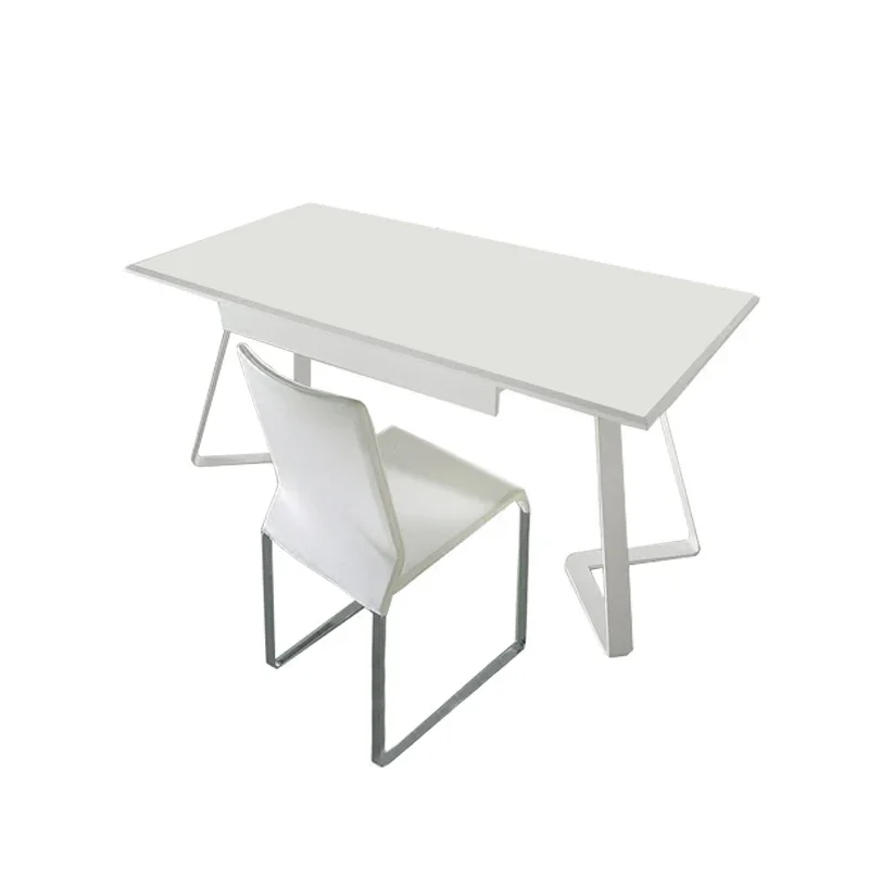 

White desk minimalist modern Italian Nordic INS customized small unit Nordic style