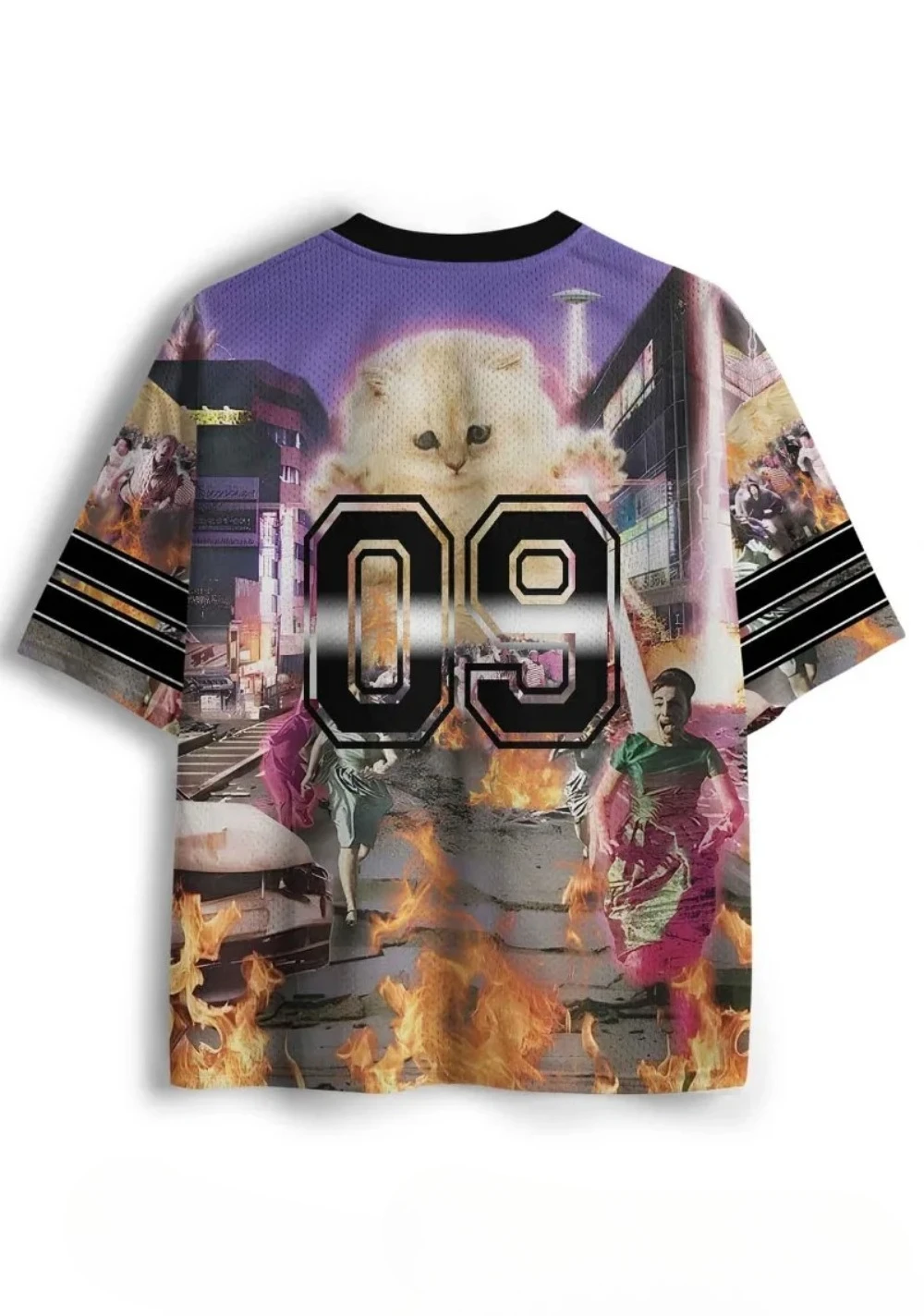 Harajuku Lustiges Katzen-Tier-Motiv 3D-Druck Atmungsaktives Schnelltrocknendes T-Shirt für Männer und Frauen Outdoor Freizeit Sport Streetwear Eltern-Kind-Kleidung – Detail 3