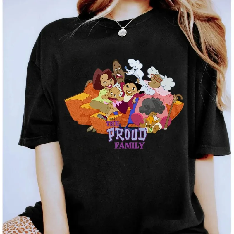 

Disney Proud Family Character Unisex T-shirt Suitable for Both Men and Women, Four Season New Unisex Casual Fashion T-shirt