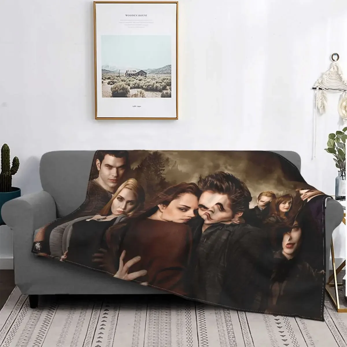 The Twilight Saga Vampire Fleece Throw Blanket Movie Edward Bella Blankets for Bedding Bedroom Super Soft Bedding Throws