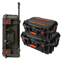 Caja de herramientas grande con ruedas, estuche rígido, carrito de herramientas, bolsa de herramientas portátil, caja de instrumentos de seguridad con ruedas, caja de almacenamiento, caja de herramientas