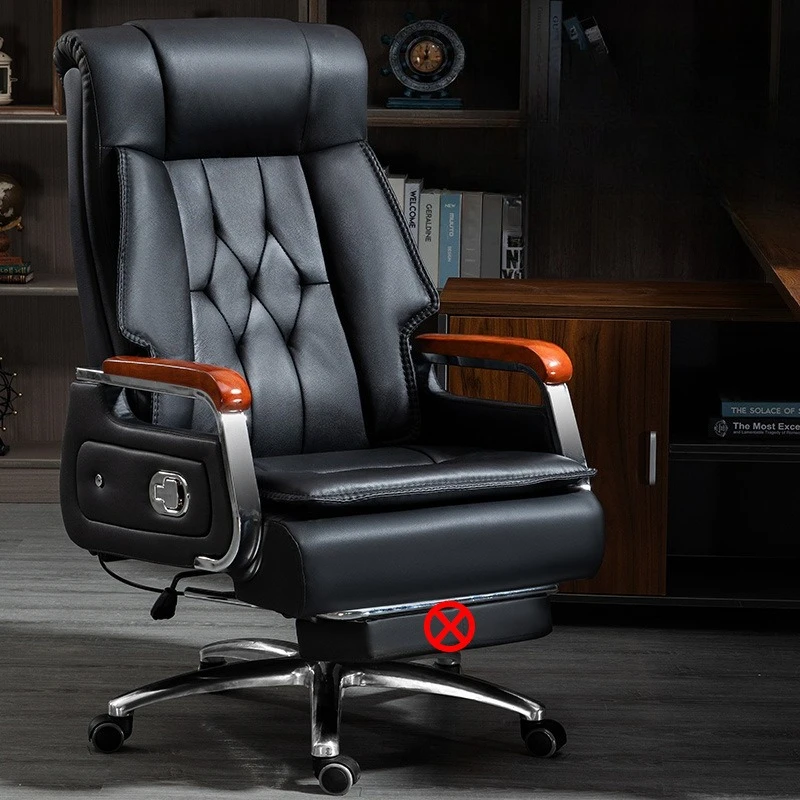 Leather boss chair office seat computer chair home reclining office comfortable sedentary business class