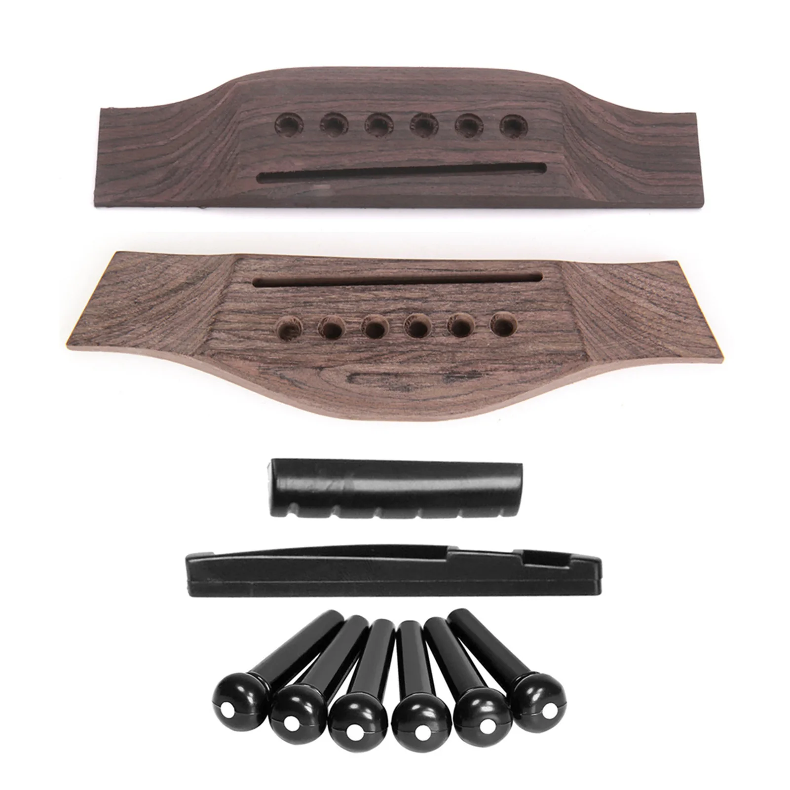 

Acoustic Guitar Bridge Pins Saddle Nut Sets Rosewood Upper Lower String Pillows Set For Guitar Qin Qiao Folk Guitar Accesories
