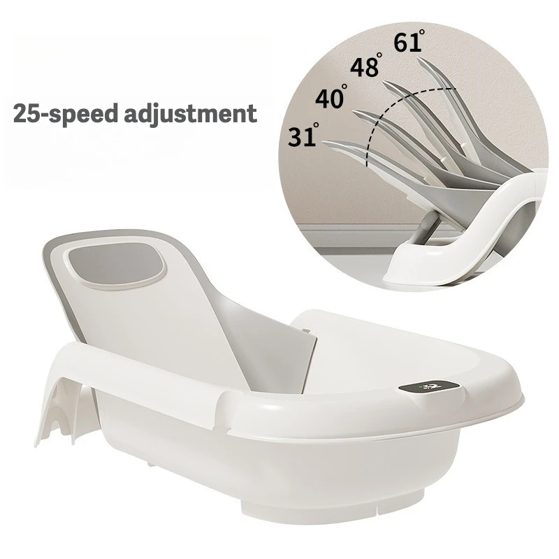 4-in-1 verstellbare Babybadewanne mit rutschfestem Liegestuhl, umwandelbarer Badesitz für Neugeborene, faltbare Unterstützung für platzsparende Badezeit