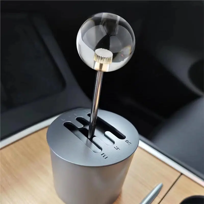 Zabawny manuálny dźwignia zmiany biegów, akcesoria do Tesla Model 3 Model Y, uchwyt na kubek z dźwignią zmiany biegów, kreatywny dźwignia zmiany biegów typu fidget