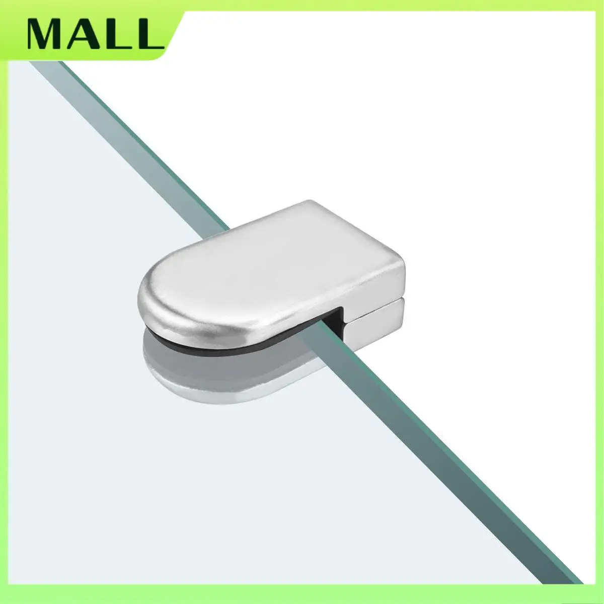 MALL 4 Pcs Stainless Steel Round Flat Back Glass Clamp Adjustable Glass Bracket For Balustrade Staircase Handrail( 8-10Mm)