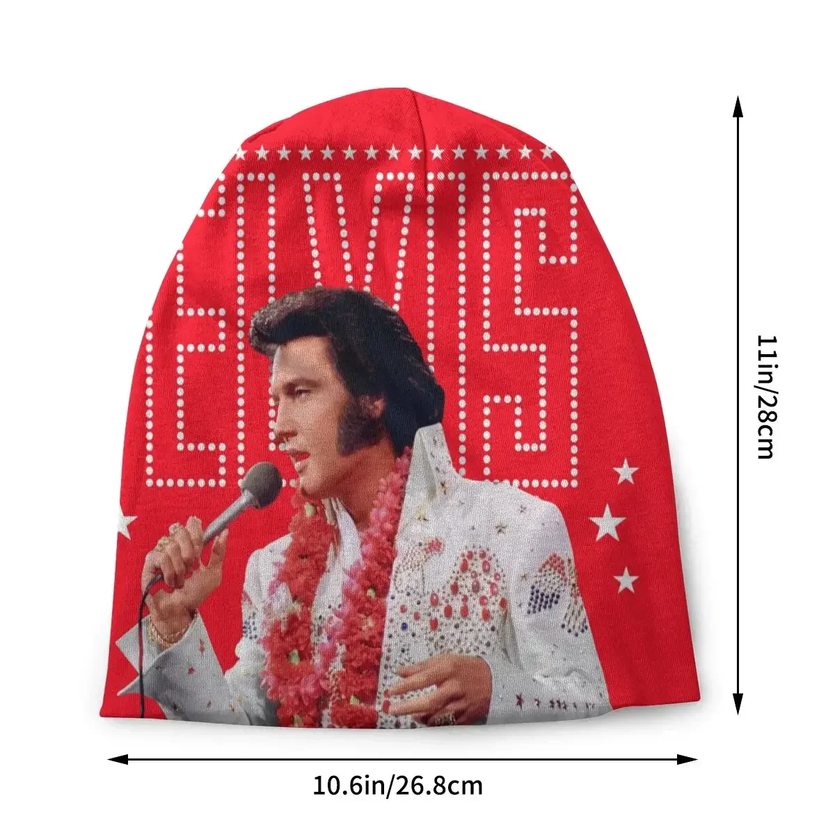 Custom Elvis and Rock King Bonnet Knitting Hat Warm Winter American Singer Actor Fashion Pullover Hat