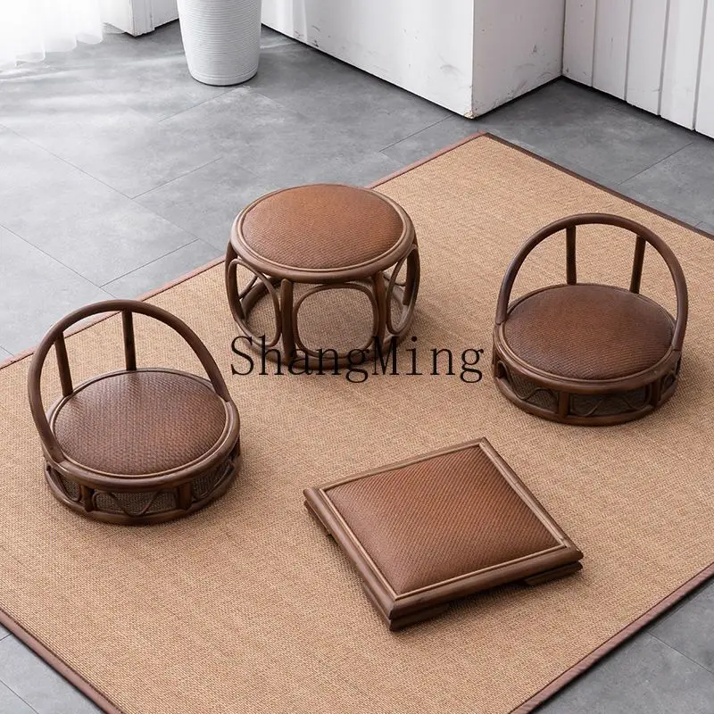 CL futon low stool, quiet zen pad, pier kneeling pad, tatami sitting vine zen Chinese retro futon pad, low stool