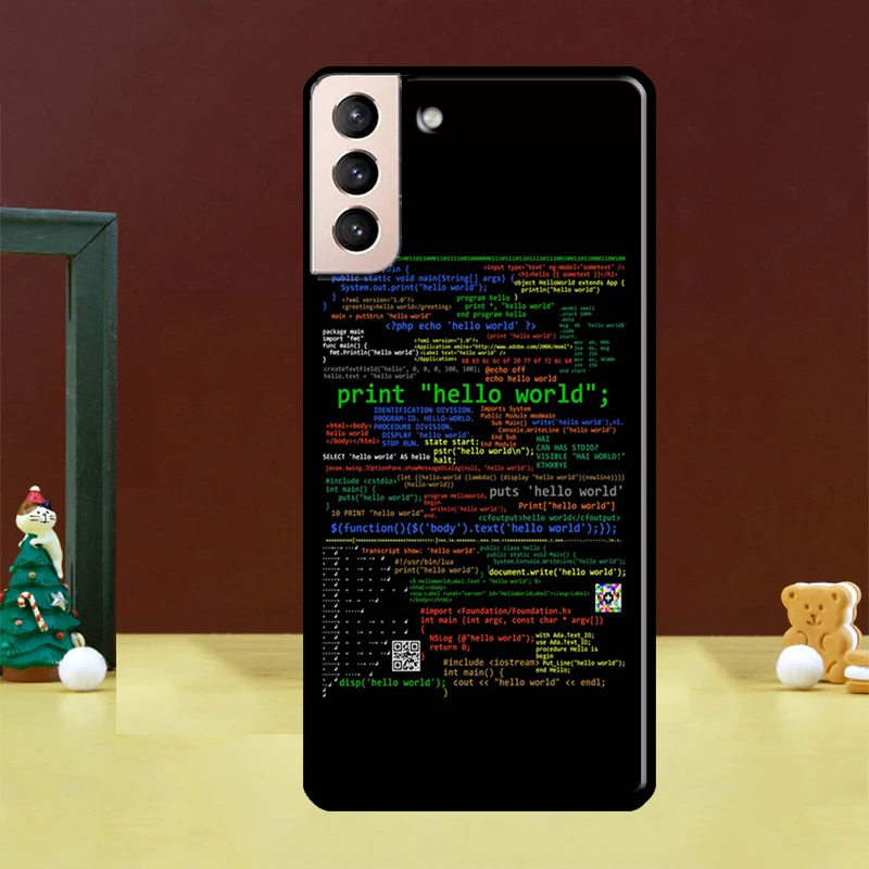 Programming Languages Phone Case For Samsung Galaxy S23 S22 Ultra S20 FE S9 S10 Note 10 Plus S21 FE S21 Ultra Cover