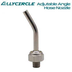 CNC High Pressure Nozzle Angle Adjustable Coolant Nozzle Stainless Steel Spray Hose Gun Adjustable Angle Adapter G1/8