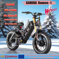 Romeo E-Bike 3000W Powerful Motor 48/52V60A Super Large Battery Electric Bike 20/26*4.0 Fat Tire cargo Electric Motorcycle