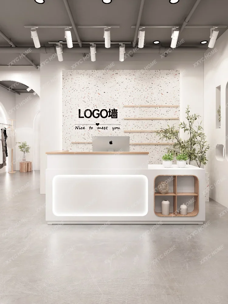 HHClothing Store Shopping Guide Desk Store Small Beauty Shop L-shaped Counter