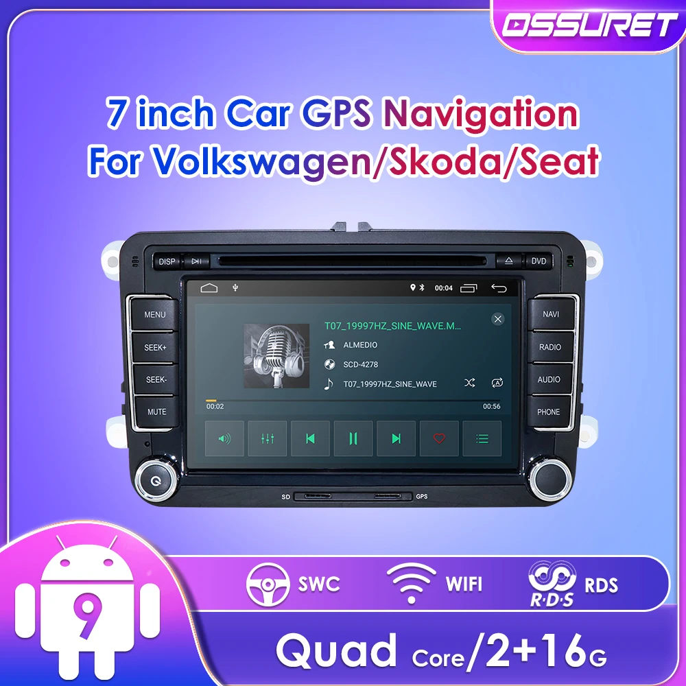 

Ossuret 2Din 7inch Android Car Radio for VW Volkswagen Skoda Octavia Golf 5 Touran Passat B6 Polo Jetta MK5 DSP RDS IPS Screen