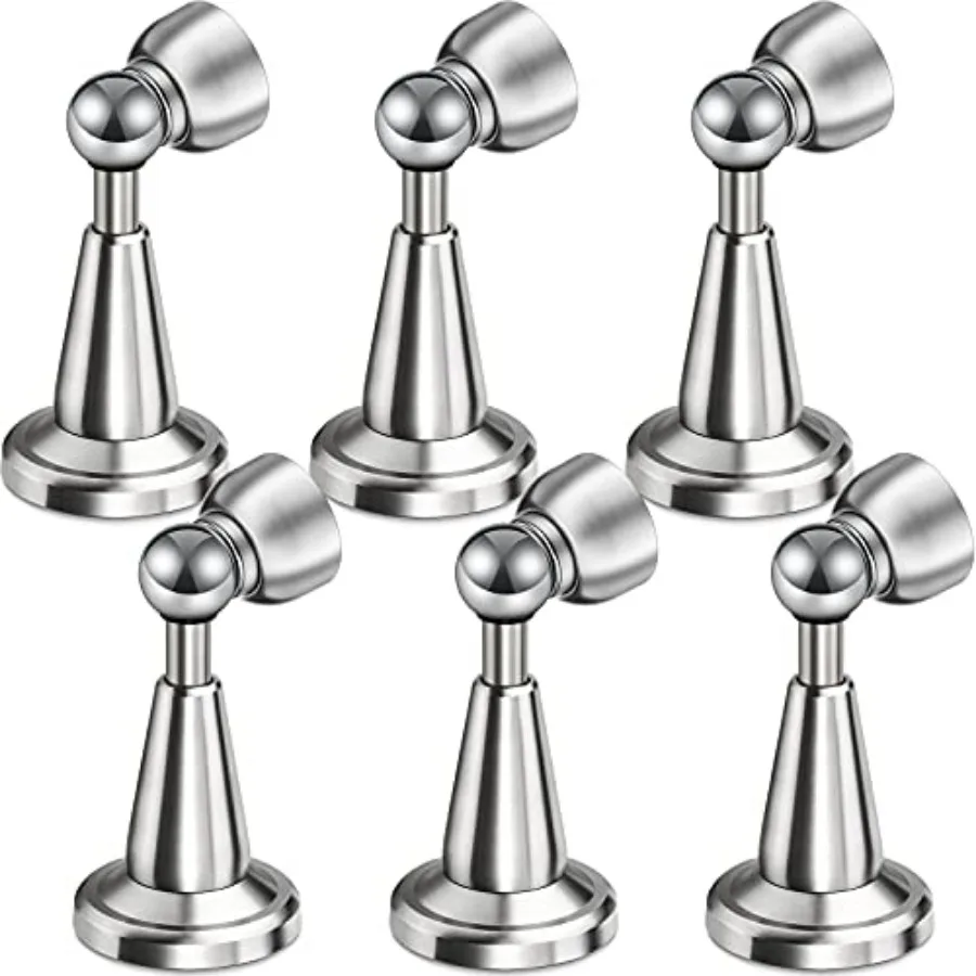 

Pack Magnetic Door Stopper Soft-Catch Stainless Steel Magnetic Door Catch Heavy Duty Wall Mounted and Floor Mounted Doorstops H
