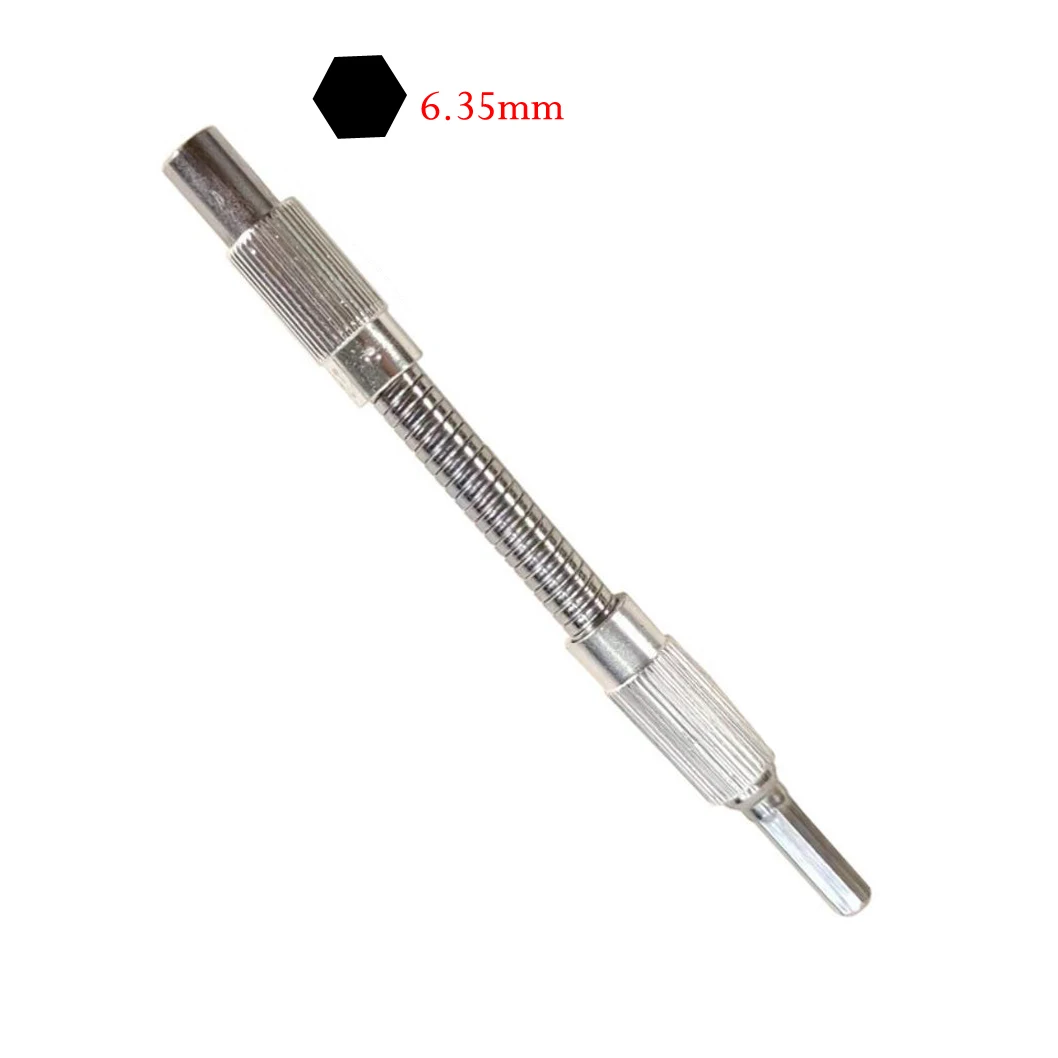 Suporte de broca de extensão, chave de fenda flexível, eixo sextavado, catraca de metal, substituição de 1/4 polegadas, 150 200 300 400mm