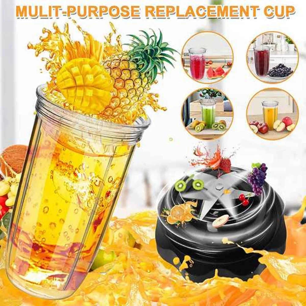 BAAM-Replacement 24Oz Cup With Lids & Twist Blade For Nutribullet NBF70500 Extractor Blade 1200W Blender Motor Base