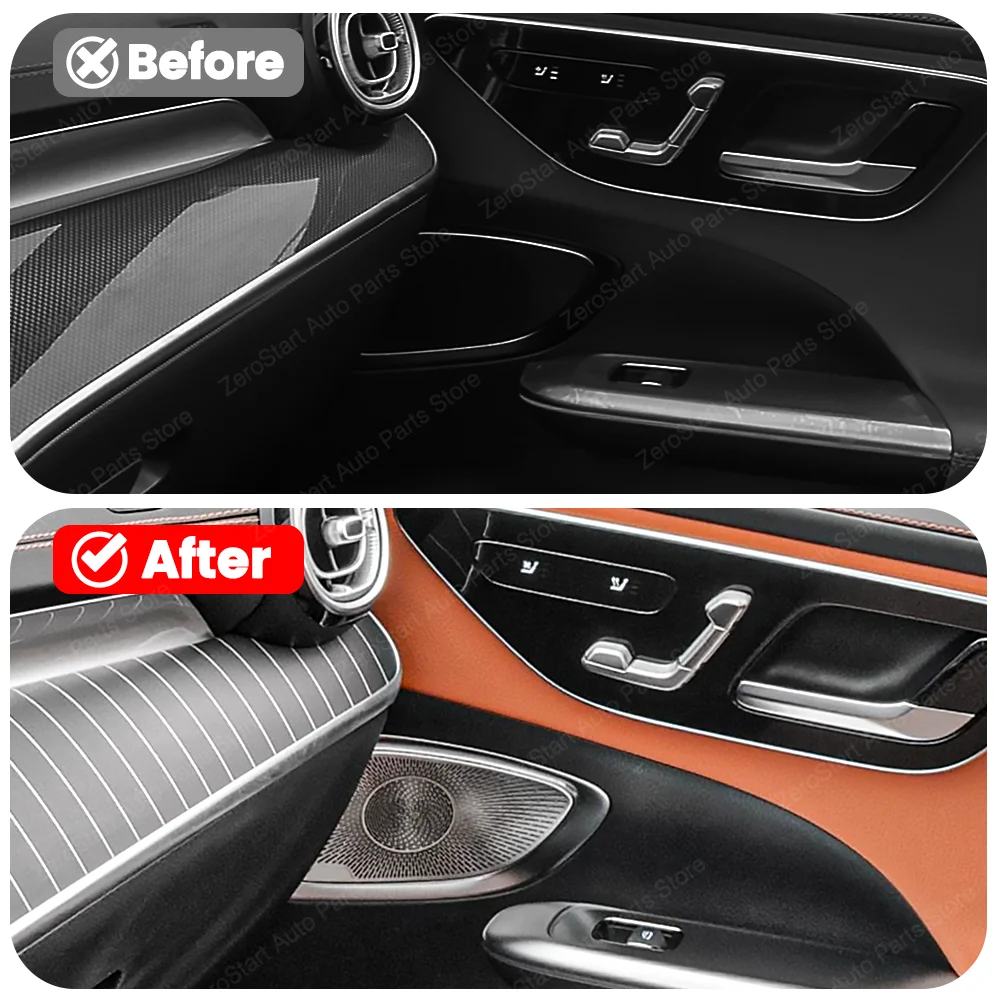 Capa de alto-falante sem luz para mercedes benz classe c w206 c200 c220 c260 c300 glc x254 capa de áudio do carro um pilar porta acessórios do carro