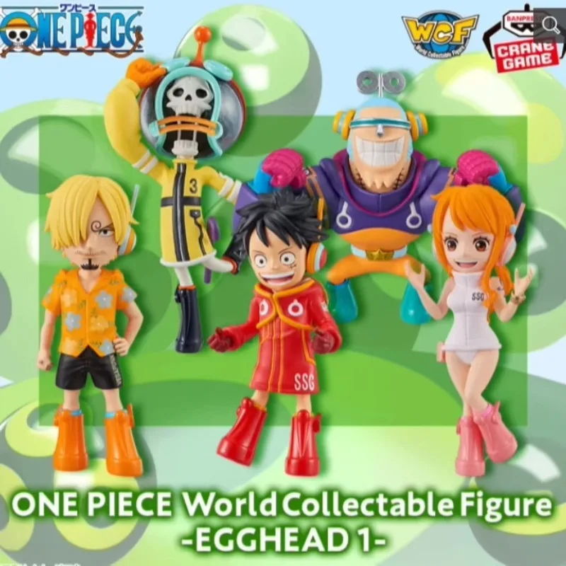 Original BANDAI BANPRESTO One Piece WCF Egg Head Vol.1 Monkey D Luffy Sanji Nami Brook Franky Anime Figures Toys Gifts