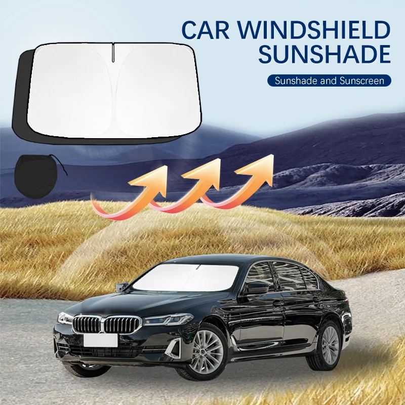 

For BMW 5 Series E60 E61 F07 F10 F11 G30 G31 F90 Windshield Sun Shade Sunshade Sun Visor Protector Foldable Blocks UV Rays Keep