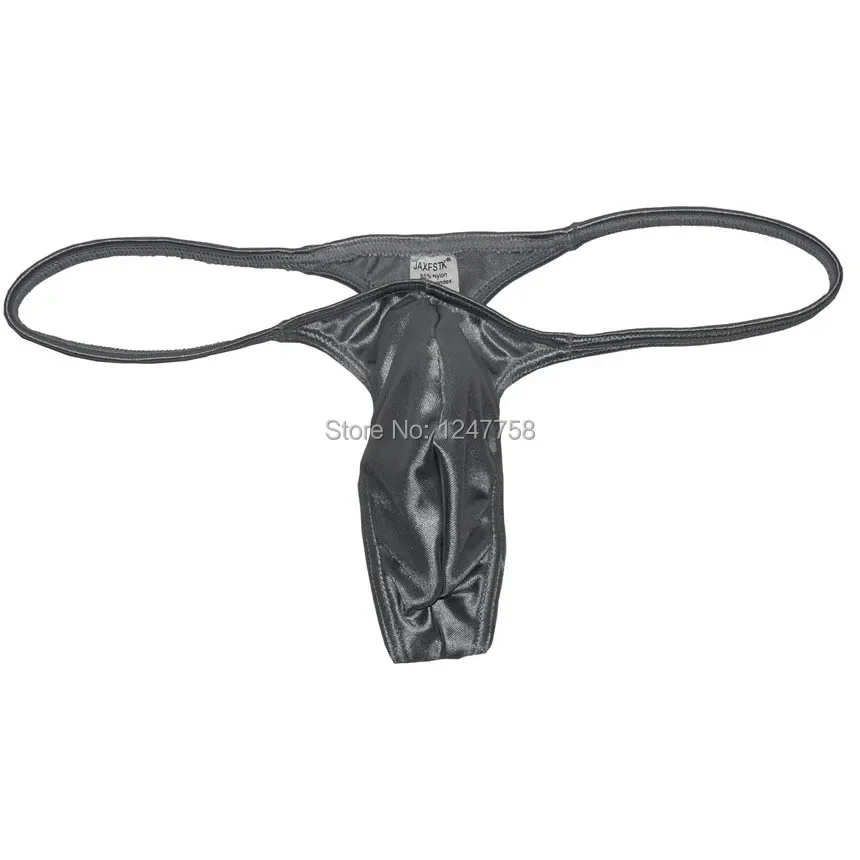 Sexy Men T-Back Shiny Micro String Mini Tangas Thongs Slip Homme Mankini Panties Gay Erotic Underwear