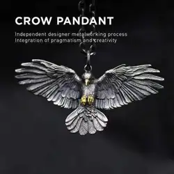 [316L Stainless Steel] 2022 Fashion, Simple, Compact and Exquisite Crow Raven Eagle Men's and Women's Pendant Necklace Gift