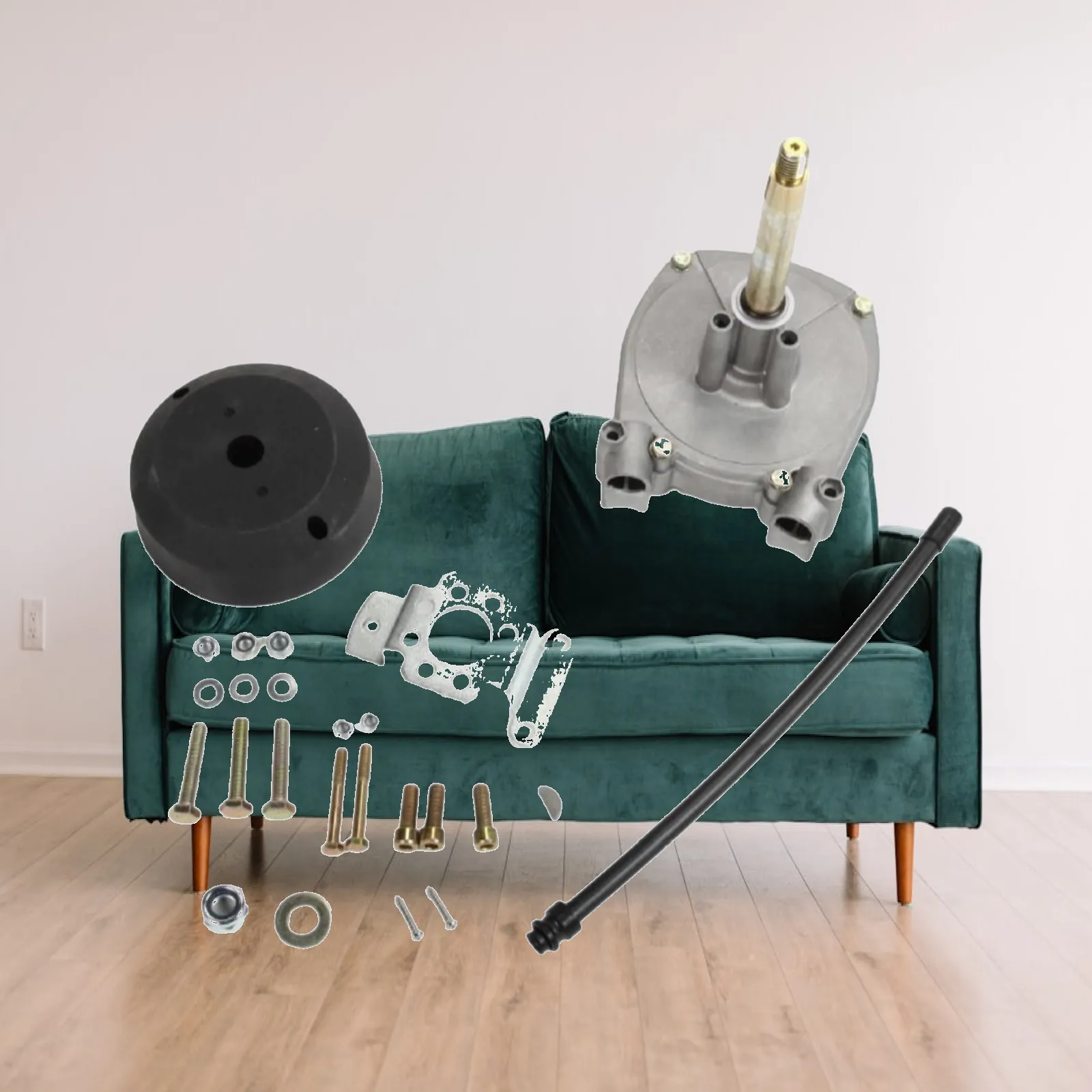 Heavy Duty Boat Steering Gear Assembly for Outboard Engine with Mounting Hardware