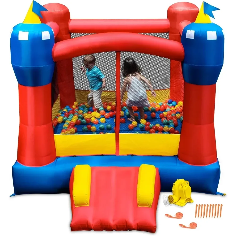 Magic Castle - Inflatable Bounce House with Blower - Premium Quality Indoor/Outdoor Portable - Sets Up in Seconds