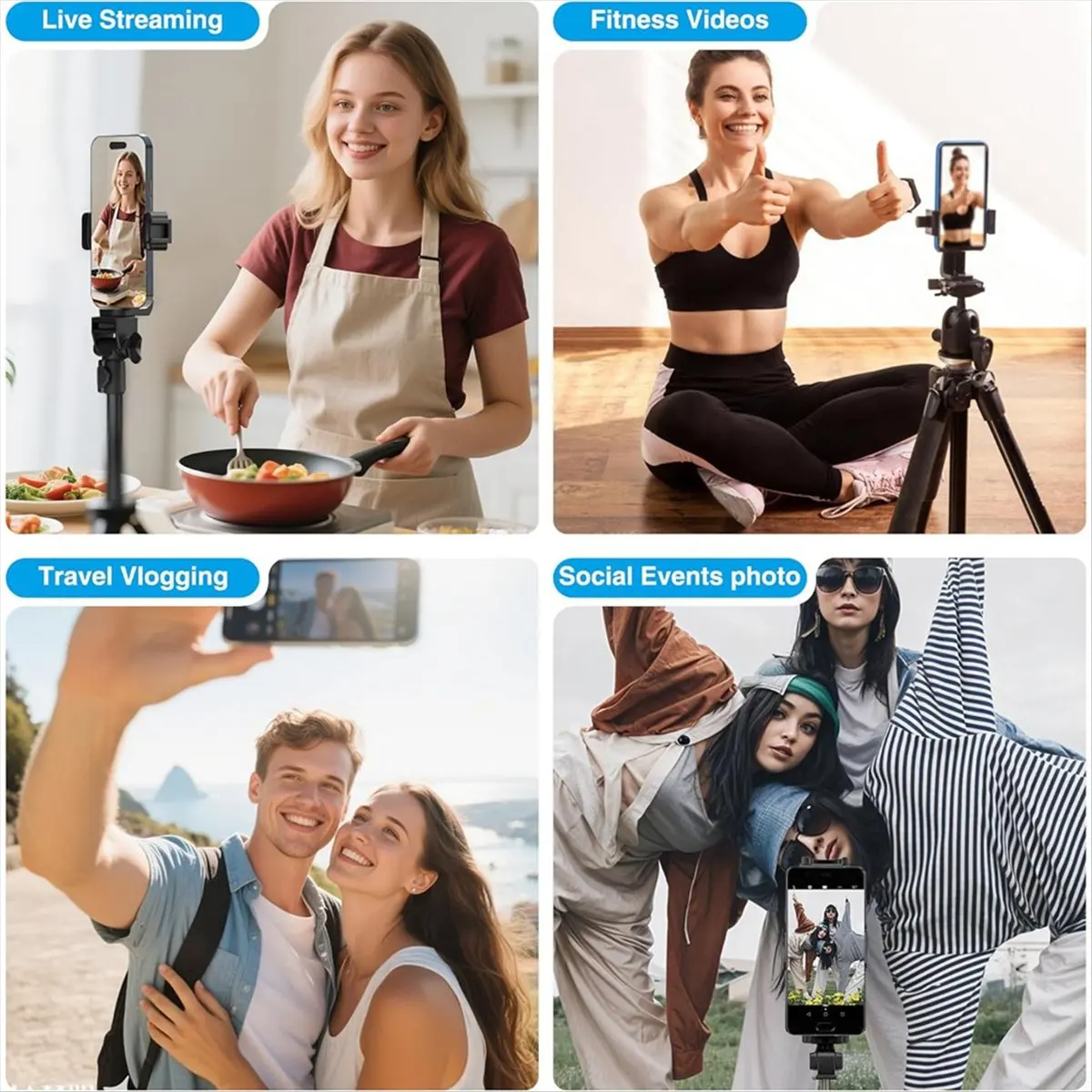 Dynamic Magnetic Phone Vlog Selfie Monitor Screen, Back Camera Selfie Monitor, 720P Display Wirelessly Connect to Mobile Phones
