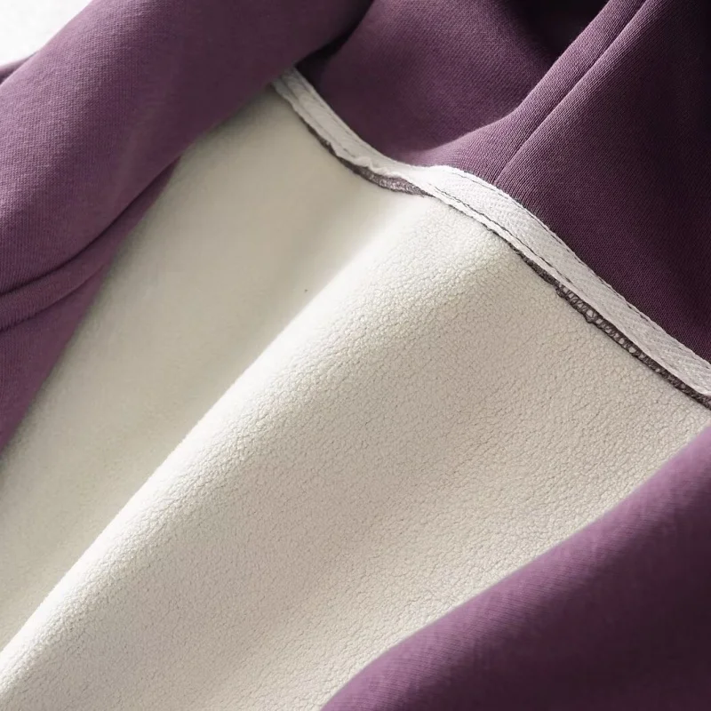 Casual Cool Street Sle Hoodie Jaet Loose Fit Rits Ontwerp Herfst Winter Bovenkleding voor Dames Lange Sve Normale Lengte