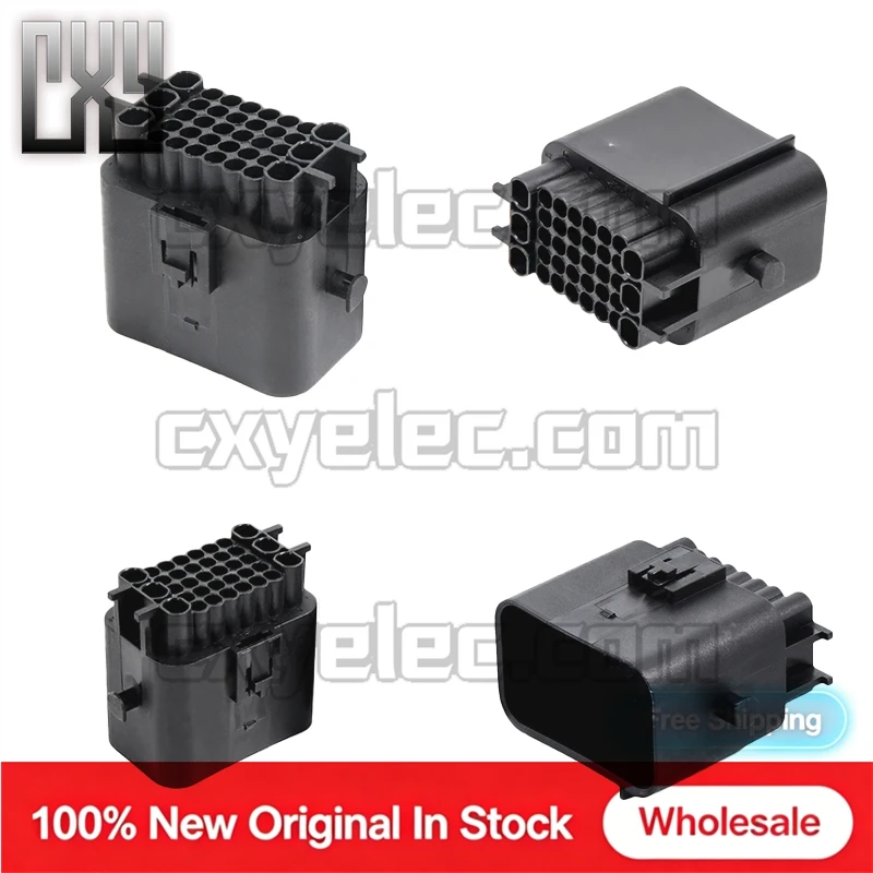 1743062-2 36Pin Female Connector Housing Only Mixed 4mm Non-Waterproof Black 30 Signal 6 Power For Car Automotive Wiring Harness