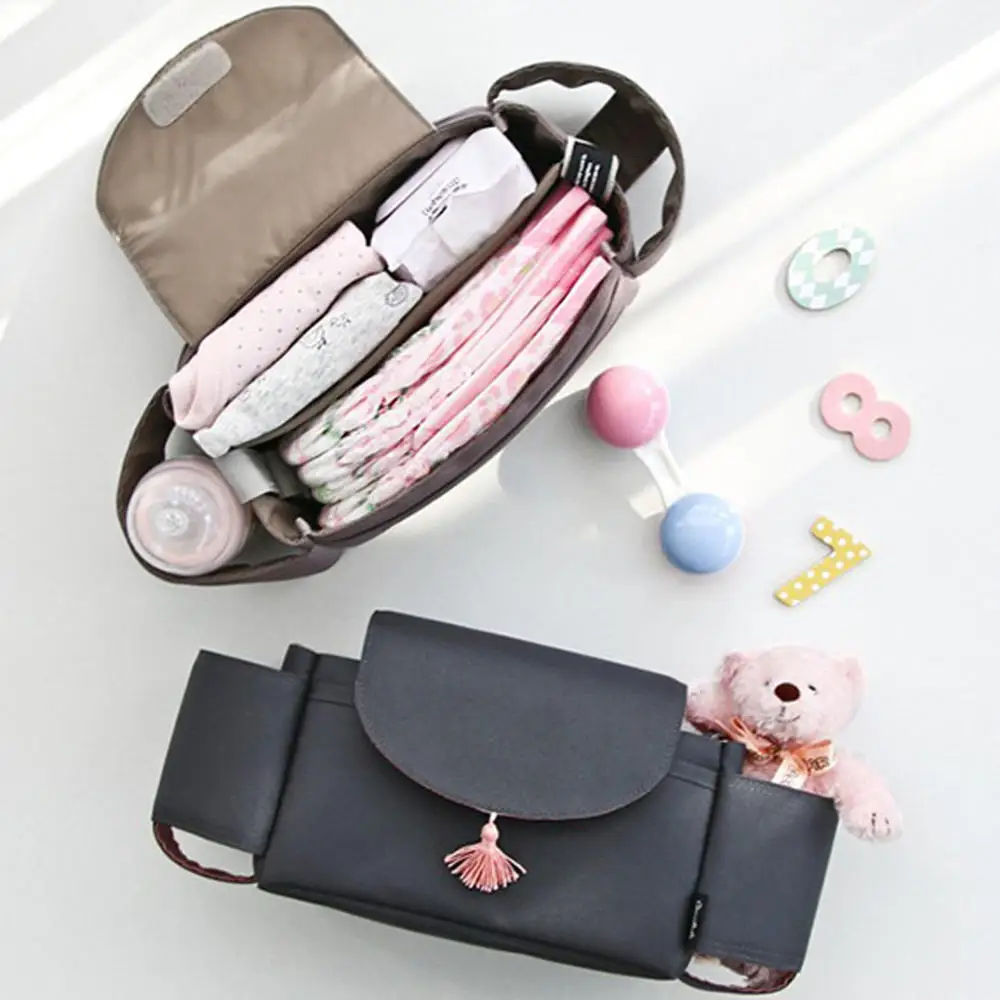 New Portable Storage Box Car Bag Stroller Storage Box Mommy Outdoor Travel Stroller Diaper Bag Storage Bottle Holder Handbag