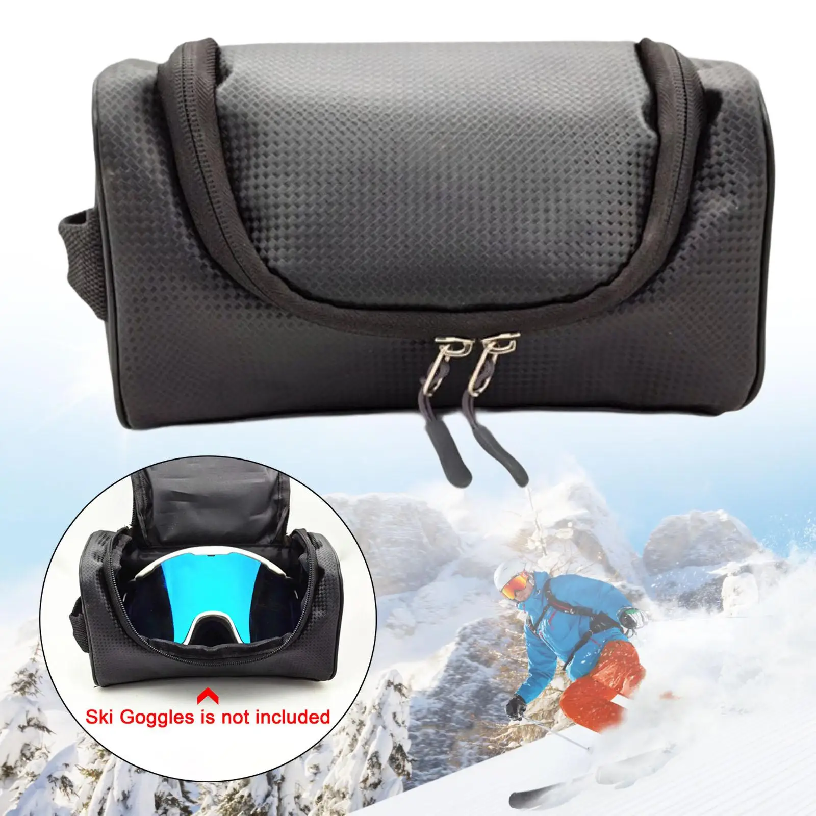 Custodia per occhiali da sci per occhiali sportivi, supporto portatile per occhiali da neve