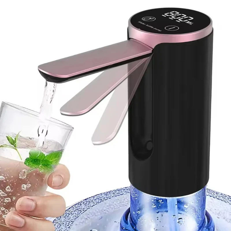 مضخة مياه بشاشة LED قابلة للطي، كهربائية من النوع C قابلة لإعادة الشحن مع زر إيقاف تلقائي يعمل باللمس، 3 إعدادات كمية #3