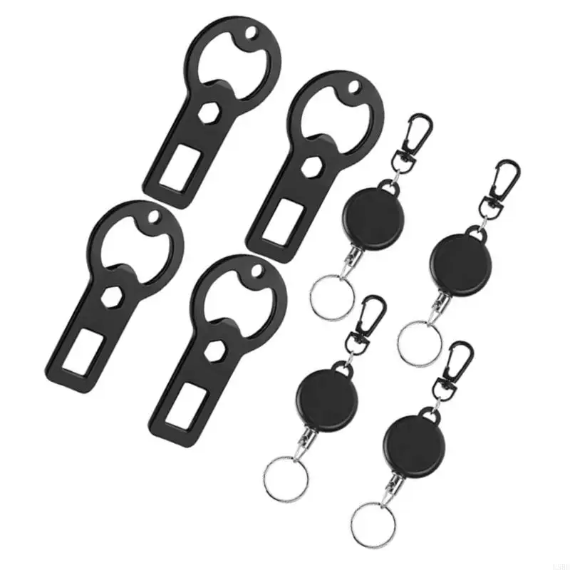 4Pcs Metal Keychains Openers Durable Design For Dog Walkers Tailgating L5BE