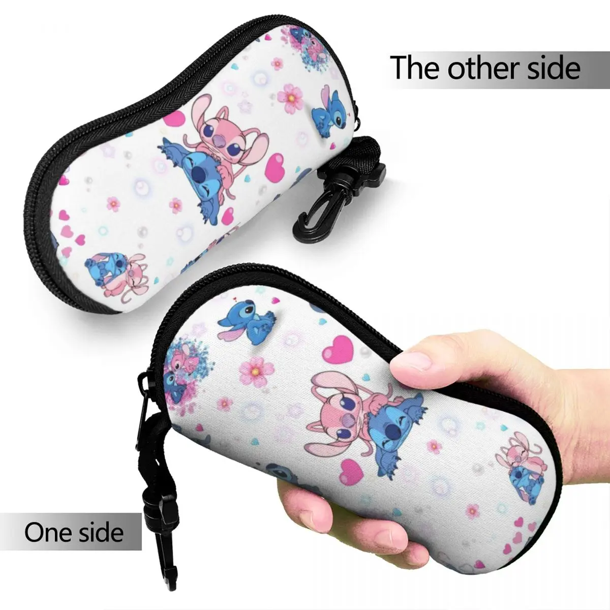 Stitch And Angel Glasses Case Men Women Convenient Accessories Glasses Box Office Eyewear Container