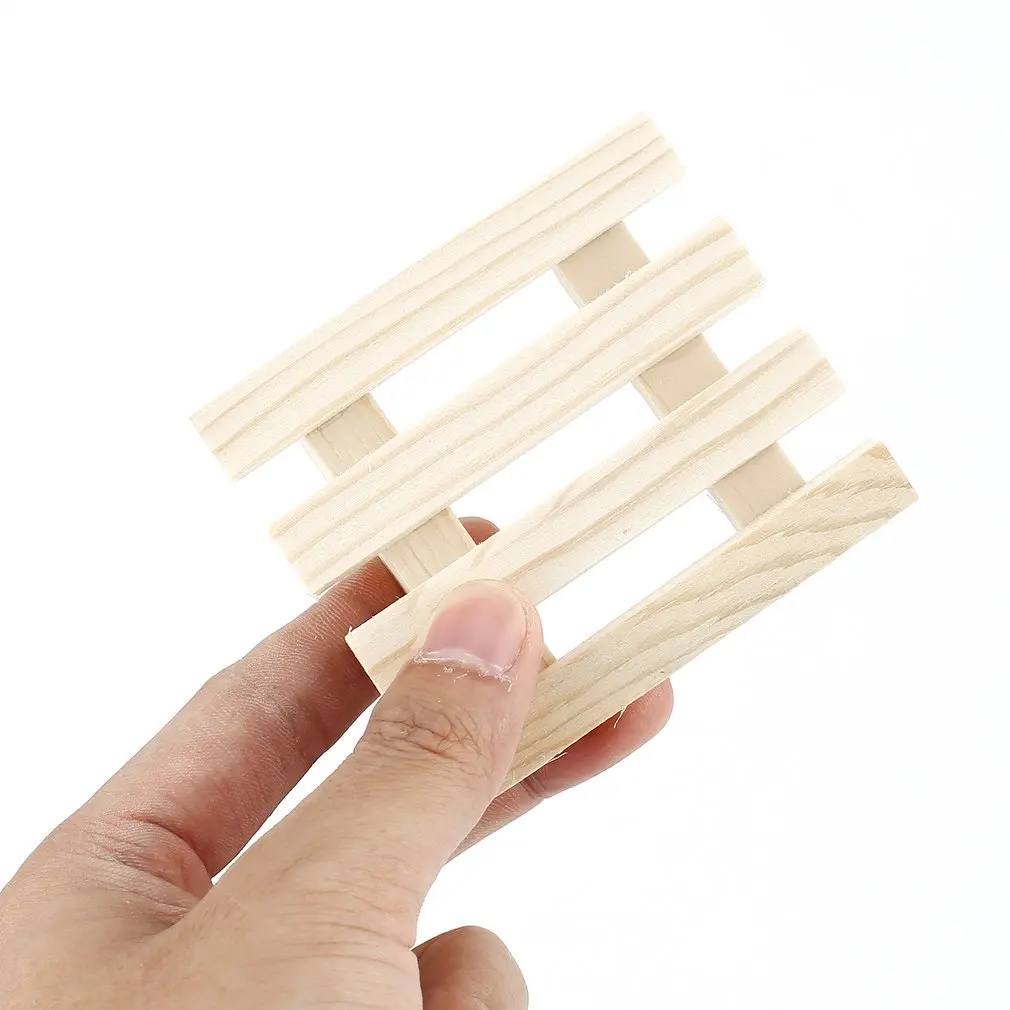 Natural Wood Wooden Soap Dish Storage Tray Holder 8*7cm Bath Shower Plate Support Tray Shower Plate Wash Soap Bath